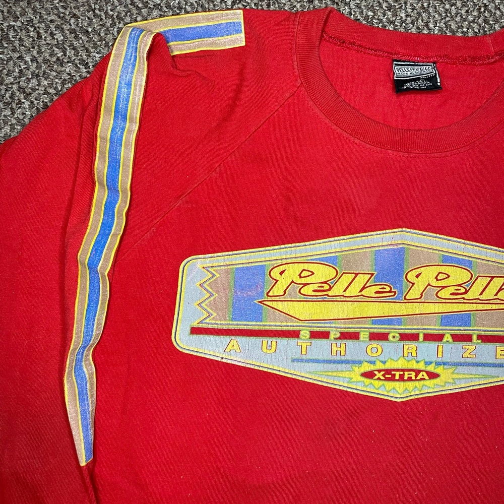 Vintage 90’s Pelle Pelle Thrashed Shirt Men’s Xxl View 4